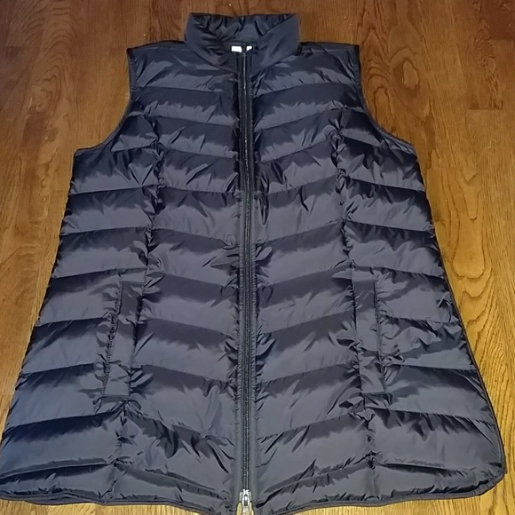 j jill down side zip puffer vest